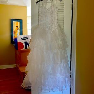 Tip Top Size 14 White Junior Bridesmade Dress | Never Worn
